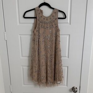 Altar'd State new without tags nude and sheer dress with crystals